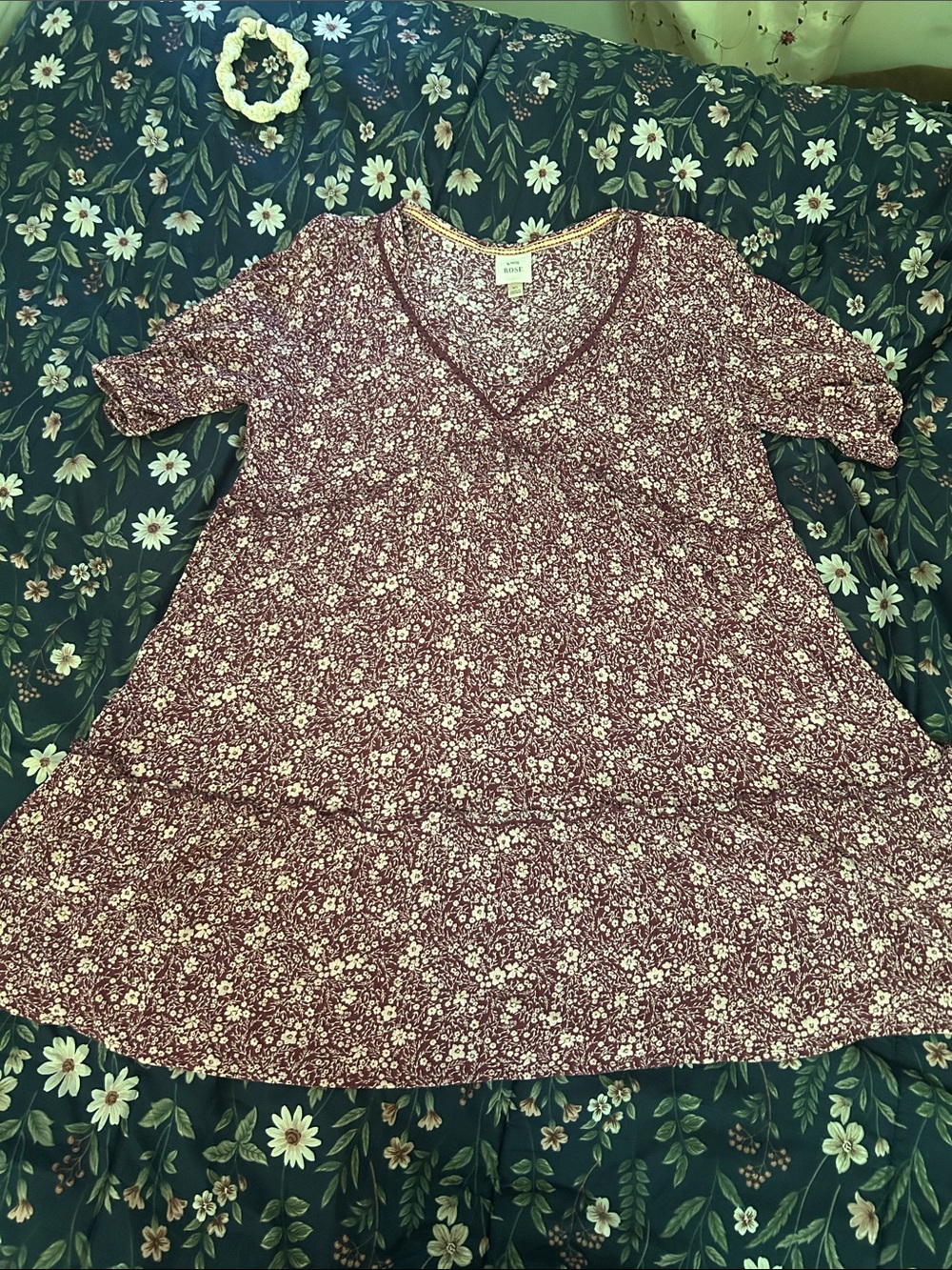 Knox Rose short sleeve floral tiered dress